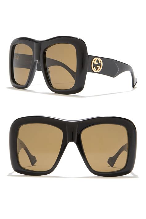 gucci oversized sunglasses women|gucci 54mm oversized square sunglasses.